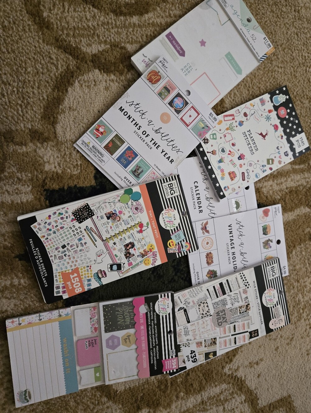 Planner, Scrapbook Paper And Stickers